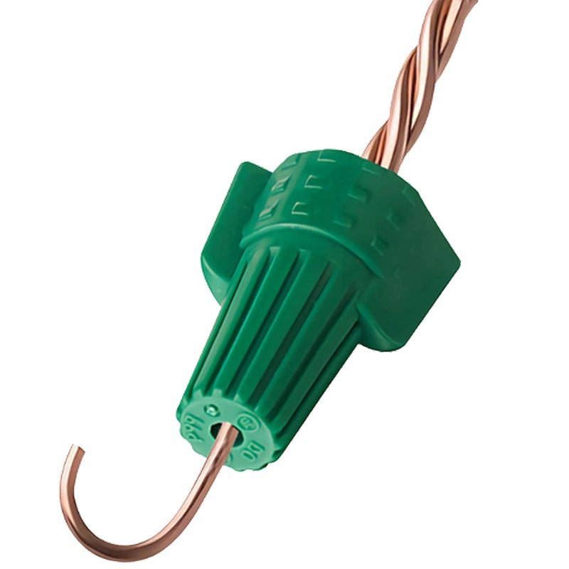 DICIO Winged Ground Wire Connectors Nuts with Hole 50 pcs Green Wire Connector Electrical Wire Caps, UL Listed Electrical Ground Nuts for 14-10 Awg - Image 1